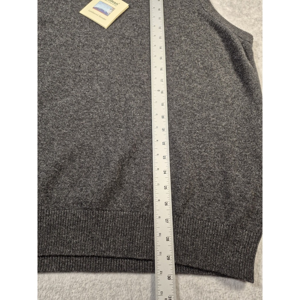 LL Bean Men's Vintage Gray Lamb's Wool Sweater Vest Size XL - Picture 6 of 7